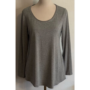 Women's WHITE HOUSE BLACK MARKET Gray Long Sleeve Tee M